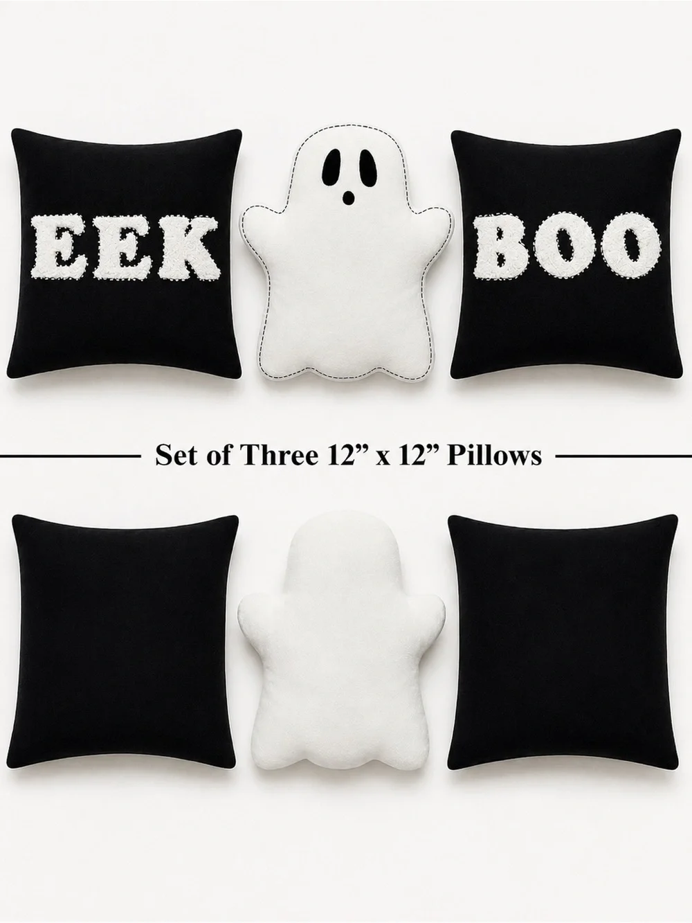 Halloween Eek Boo 3-Pack Throw Pillow Set from Celebrate Together NWT Kohl's